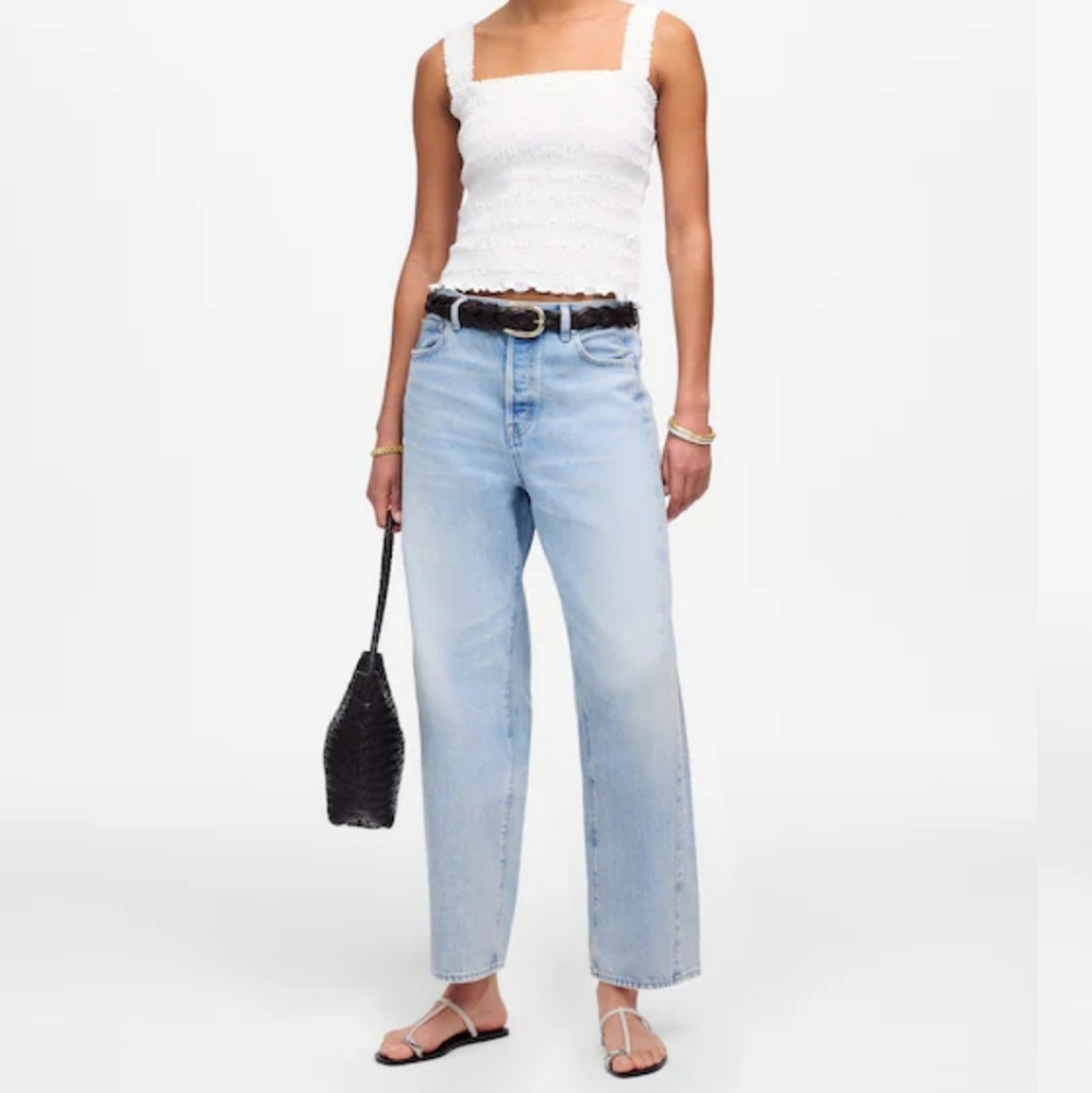 NWT Madewell Pieced Barrel Jeans in Foster Wash - 29